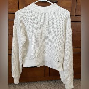 Hollister knit mockneck white sweater women’s XS
